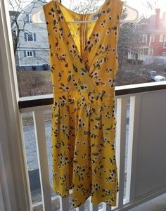 Gorgeous Yellow Printed Dress